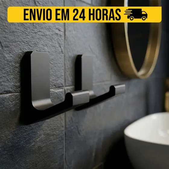 Gancho de Parede com Fita Dupla Face 3M para Toalhas Banheiro Duas Cores M1
