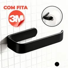 Suporte De Rolo De Papel Higiênico Acessórios Banheiro Preto