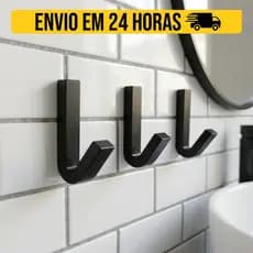 Kit Ganchos Adesivos Fortes para Parede - Suporte Resistente para Toalhas de Banheiro e Cozinha