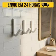 Ganchos Adesivos para Parede - Suporte Resistente para Toalhas de Banheiro
