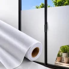 KIT Adesivo Jateado Fosco 5m x 45cm Película Privacidade Janela Vidro Porta Box Sacada Impermeável