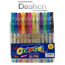 Kit Canetas Gel Glitter Neon Pastel Kawaii Cheirinho De Infância Grip Macio 6/8/10/12/24