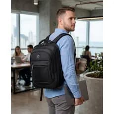 Mochila Yepp Executive Preta 4 Compartimentos Espaçosos Acolchoamento nas Alças com Rodas e Cabo Retrátil