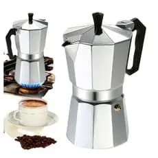 Cafeteira Italiana tipo Moka Alumínio Alta Qualidade 6 Xícaras Pratico