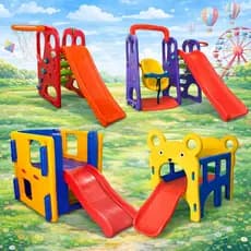 Playground Infantil Escorregador Vários Modelos Urso, Junior, 2x1, 3x1, Parquinho Infantil Resistente