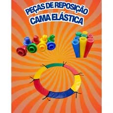 Kit Cama Elástica 2,00m Protetor de Molas + 6 Isotubo + 6 Ponteiras Pula Pula