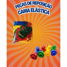 Kit Cama Elástica 2,30m Rede + 6 Ponteiras Pula Pula