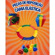Kit Cama Elástica 2,30m Rede + Protetor de Molas + 6 Isotubos + 6 Ponteiras Pula Pula