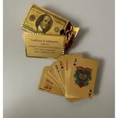 Baralho Dourado Nota 100 Dólares.