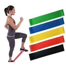 Mini Band Elástica Kit 5 Níveis – Treino Pernas, Glúteos, Academia e Fisioterapia