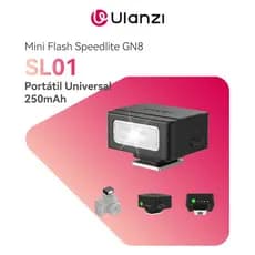 ULANZI SL01 Mini Flash Speedlite GN8 Portátil Universal