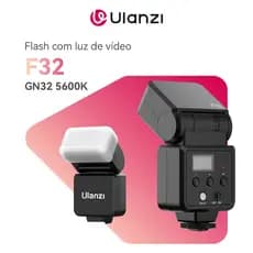 ULANZI F32 Flash com luz de vídeo GN32 5600K lanterna para câmeras digitais