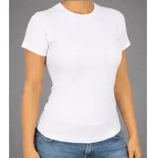 Camisa Baby look Feminino 100% poliester para Sublimação Gola redonda