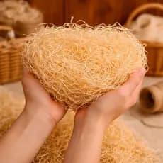 Palha Decorativa Natural para Decoração em Cestos e Caixas de Presente 40g