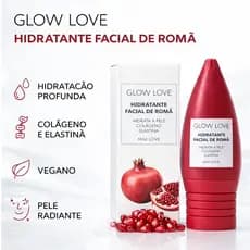Hidratante Facial Romã Max Love | Colágeno Elastina | Pele Radiante | Vegano | Glow Love