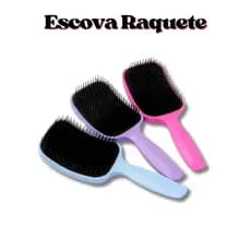 Escova de Cabelo Raquete | Desembaraço Suave e Sem Quebrar os Fios |