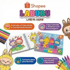 Livro de colorir Labubu - Diversão Criativa para Crianças 47 Desenhos