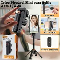 Bastão de selfie de bolso Portátil  e tripé suporte de chão portátil anti-vibração para fotografia com iOS e Android