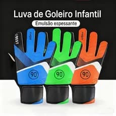 Luva goleiro crianças luvas de futebol crianças dedo cheio luvas de goleiro antiderrapante amortecimento engrossado