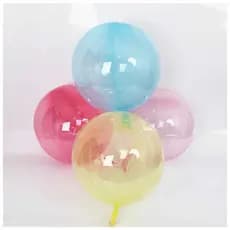 Kit Balão Bubble Bobo 24” Transparente Colorido | Decoração de Festa,Aniversario Eventos
