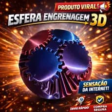 Gear Ball Fidget Antiestresse | Bola Sensorial Anti Ansiedade | Brinquedo Relaxante TDAH | Engrenagem 3D