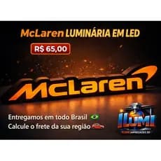 Luminária McLaren 3D – Decoração Gamer & Automobilismo