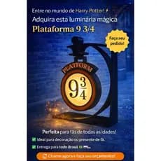 Luminária Abajur Lightbox Quadro Harry Potter Decoraçao Geek Gamer 3D Colecionável