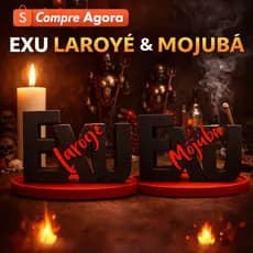 Decoração EXU Laroyê / Mojubá 3D - Peça Espiritual Umbanda Candomblé - Presente Religioso - Alta Qualidade