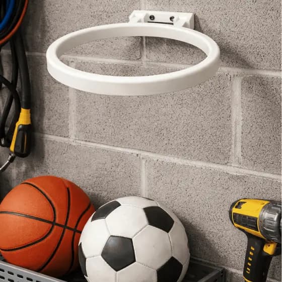Suporte De Bolas Parede Dobrável - Oganizador Esportivo para Bolas Futebol Basquete Volei