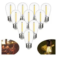 Kit 10 E27 S14 Lâmpada Led Inquebrável Prova Água Decoração Jardins