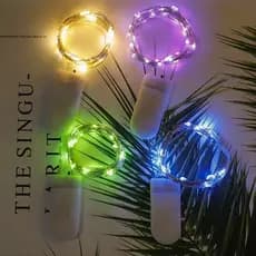 Superbaixos Preço Kit 10 Pisca Fio Fada 2m Cordão 20 Leds Decoraçã Bateria Festa Junina Bandeirinhas Cordão de luz fad