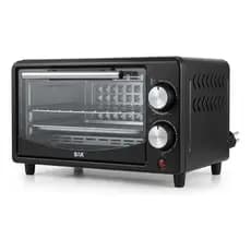 Forno Elétrico 9 Litros 800W Com Timer Assadeira Grelha 110V 220V Preto Cozinha Bancada