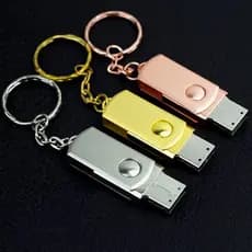 Pen Drive De Metal Rotativo USB 2.0 , 1GB , 2GB , 4GB , 8GB , 16GB , 32GB , 64GB , 128GB , 2TB , Unidade Flash De Alta V