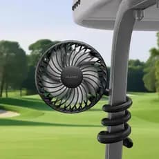 A2C Ventilador Portátil Para Carrinho De Golfe Recarregável-3 Velocidades , 360 ° Pescoço De Ganso Ajustável | Bateria