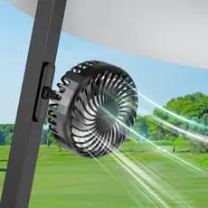 APPS2Car Ventilador Portátil Para Carrinho De Golfe 3 Velocidades 4000 RPM Fluxo De Ar Forte Recarregável 360 ° Base Mag