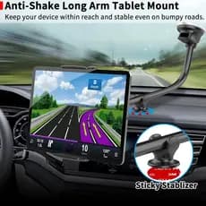 APPS2Car Suporte Celular Carro Suporte Para iPad Extensão De Braço Longo Ventosa Forte Anti Agitação Fixa Pára-Brisa