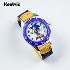 Relógio Infantil Sonic Luminoso Clássico de Lona Eletrônico para Meninos e Meninas Presente WLJ9