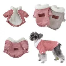 Roupa para Cães de Estimação, Casaco Quente e Espesso para Filhotes de Outono/Inverno, Jaqueta de Lã Macia para Chihuahu