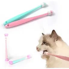 Escova de Dentes para Cães, Redonda, Limpeza 360 Graus, Acessórios para Cuidados Orais BHIX