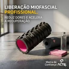 Rolo de Liberação Miofascial - Preto e Rosa | Entrega Rápida Shopee Express