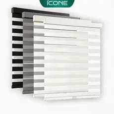 ICONE Persiana PVC Para Quarto e Escritório Blackout Dupla Camada Espessada Cortinas e Persianas