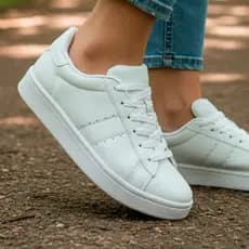 Tenis Branco Feminino Tênis Casual Sapatenis Blogueira Slip Calce Facil Leve Dia a Dia Promoção