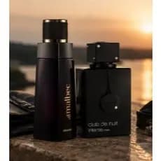 Kit de 1 Ate 2 Perfumes Malbeck + Intense Men Arabe Amadeirado Masculino Premium Importado