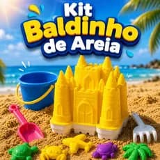 Kit Baldinho de Areia Forminhas Castelo Balde Praia Infantil Sortido