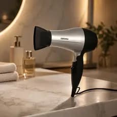 Secador de Cabelo Bivolt Portátil Dobrável Viagem 1200W Cinza e Rosa