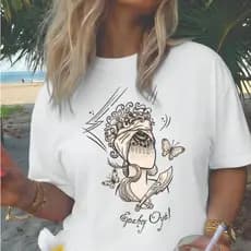 Blusa feminina estilosa camiseta T-shirt100%algodão umbanda rezo axé saravá iansã orixá