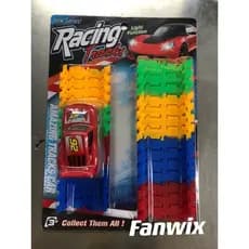 CarroCarrinhopistacoloridaflexívemalucarelâmpagocom 56 Pscepara montar como quiser racing, carrinho de brinquedos Fanwix