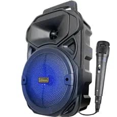 Caixa de Som Com Microfone Karaokê Bluetooth Amplificada | Portátil Potente