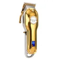 Máquina Cortar Cabelo Kemei 1986 | Profissional Sem Fio 4 Lâminas Ajustáveis Bivolt LCD