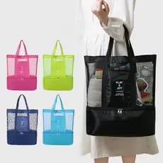 Bolsa de Praia Verão com Compartimento Térmico Embutido | Bolsa Térmica para Praia